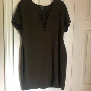 Olive green forever 21 dress